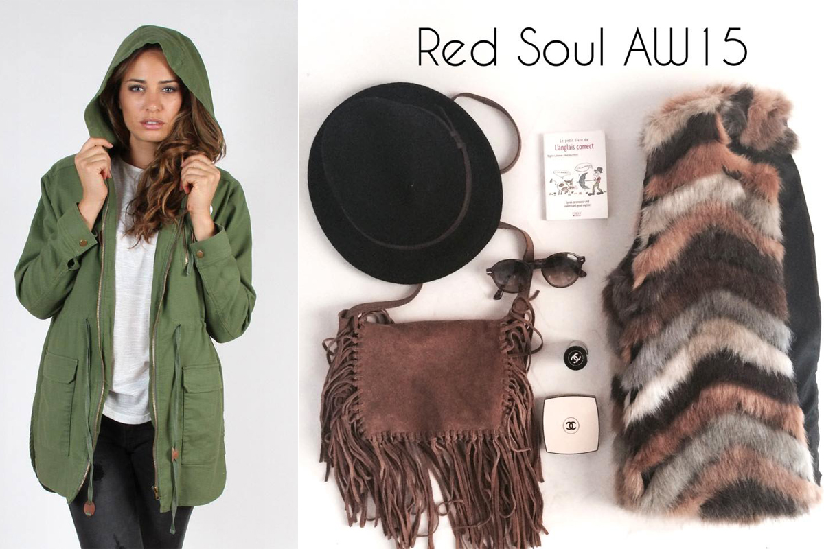 red soul fur coat